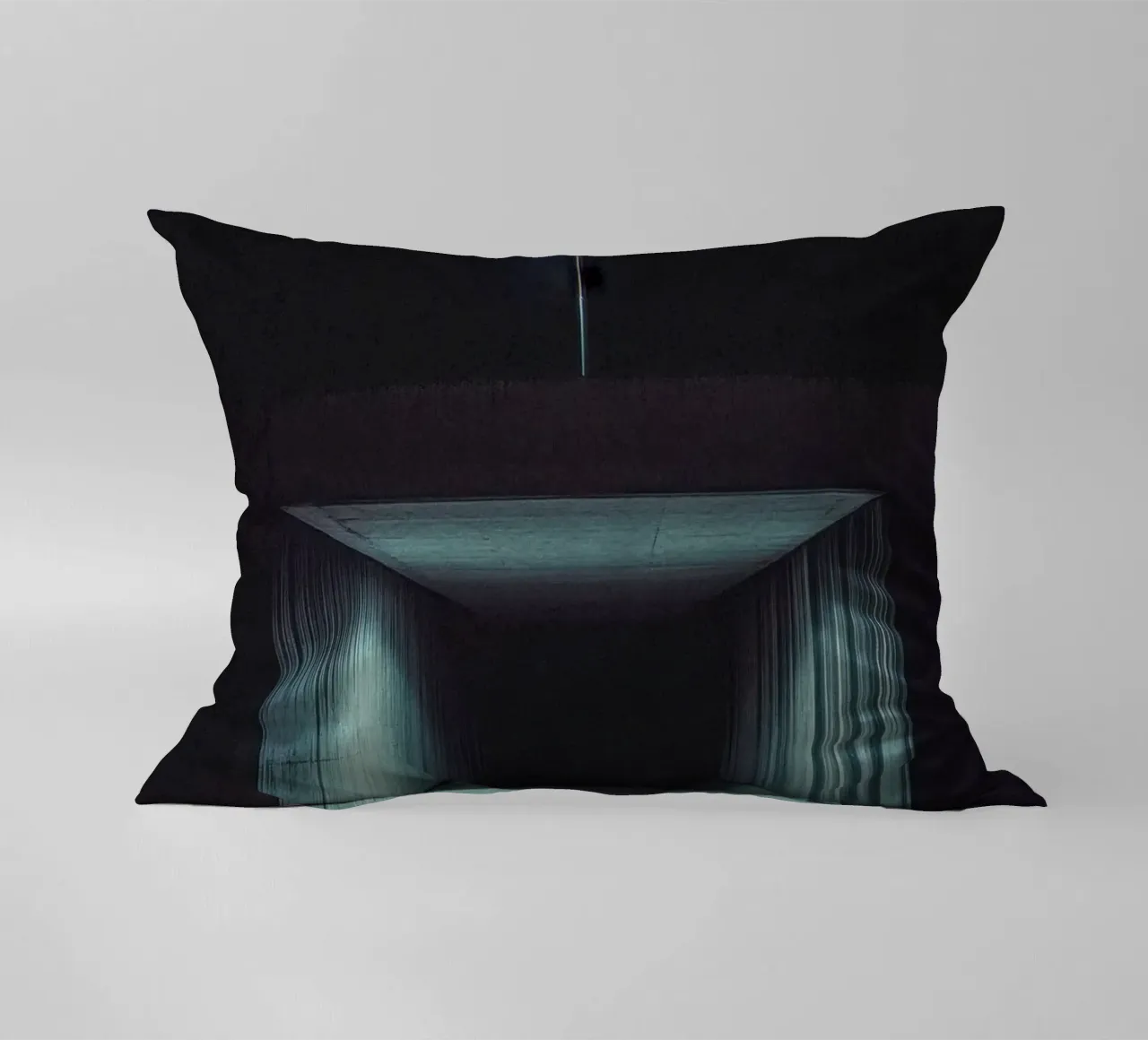 Dark Kathmandu: The charm of a tunnel under the moon decorative cushion by By Night