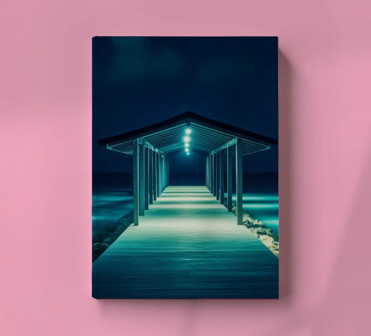 The Bridge of Dreams - Maldives under the Moon notebook by By Night