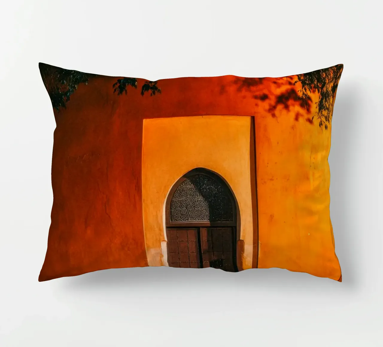 Mystical gateway to Marrakech at sunset decorative cushion by By Night
