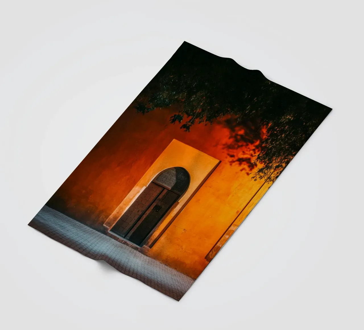 Mystical gateway to Marrakech at sunset fleece blanket by By Night