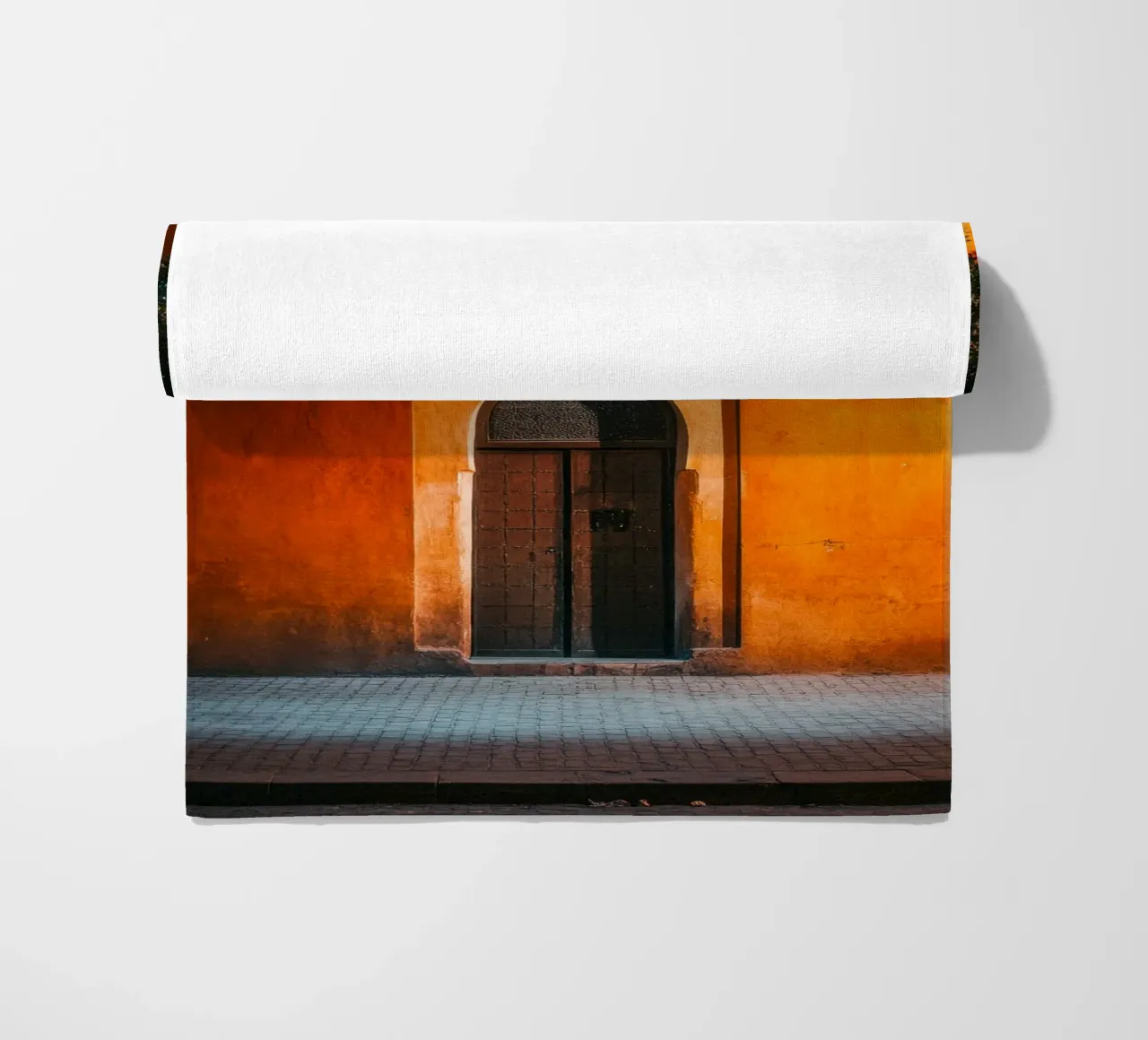Mystical gateway to Marrakech at sunset beach towel by By Night