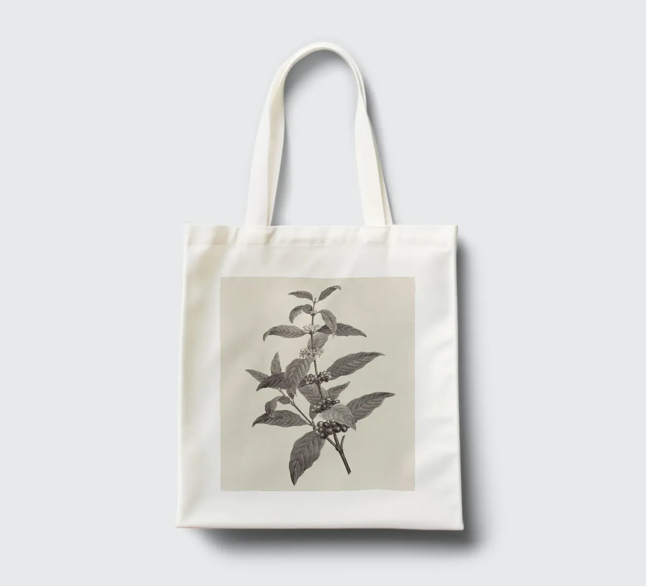 Coffee Branch Sketch no. 2 borsa in juta da apoloprints
