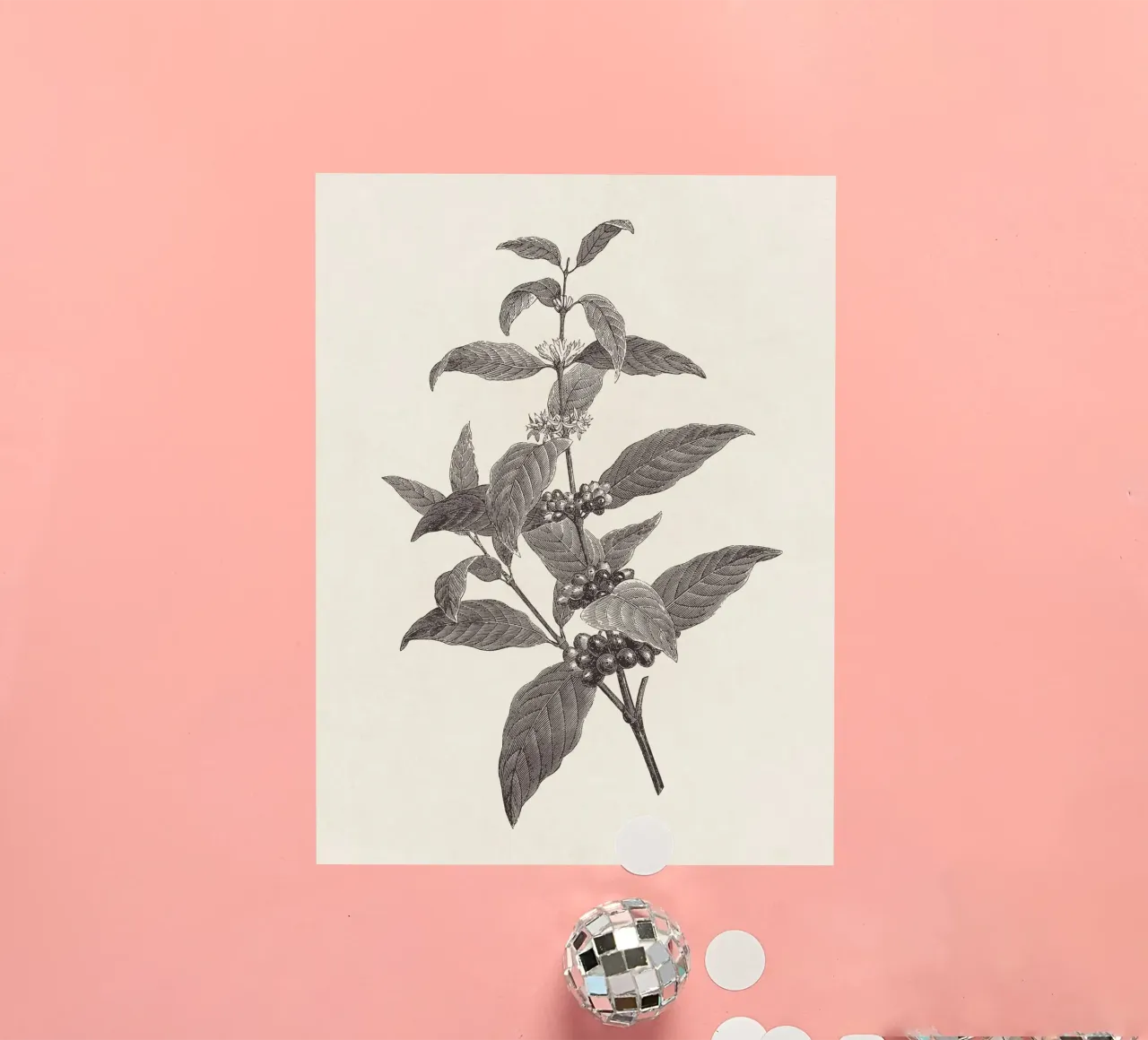 Coffee Branch Sketch no. 2 adesivo da apoloprints
