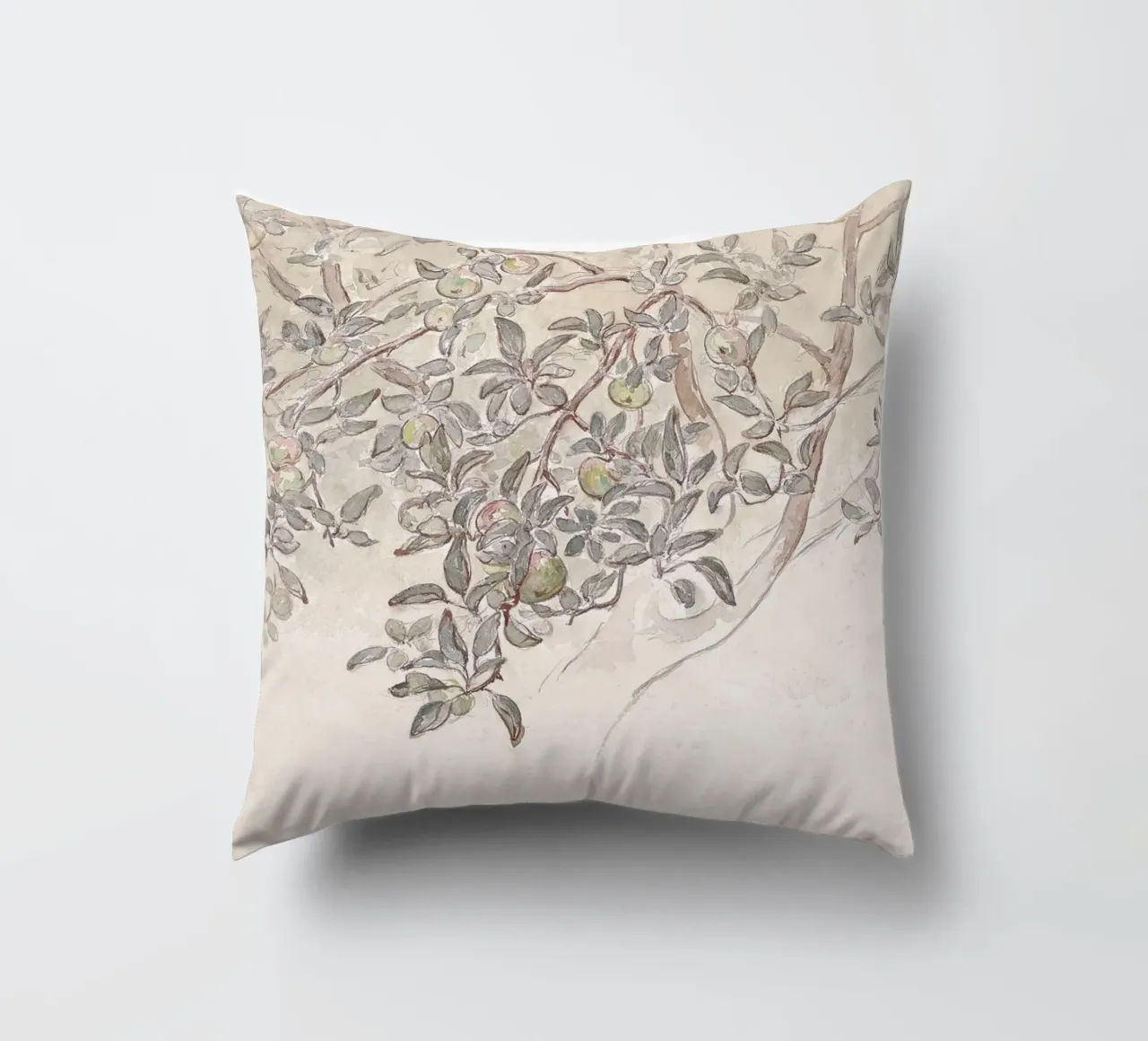 Apple Tree Watercolor cuscino da apoloprints