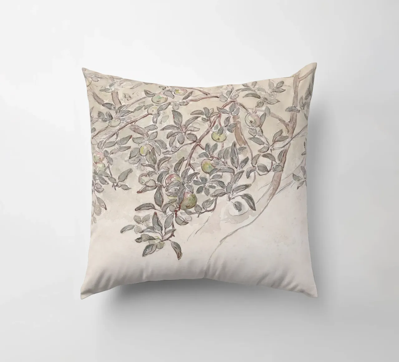 Apple Tree Watercolor cuscino da apoloprints