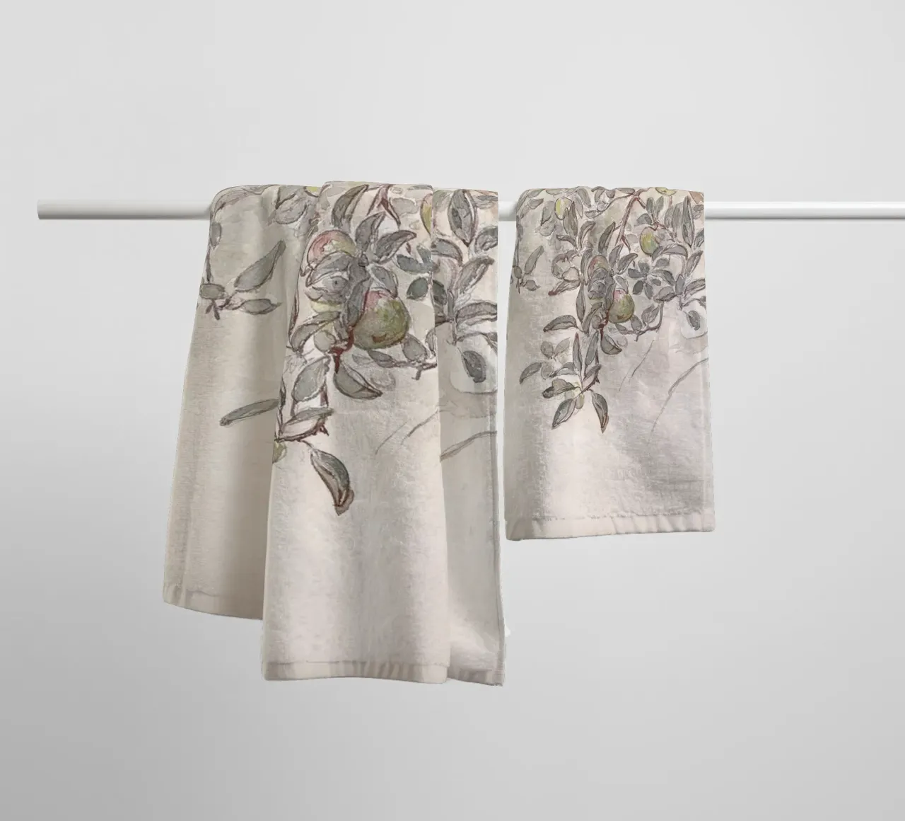 Apple Tree Watercolor asciugamano da bagno da apoloprints