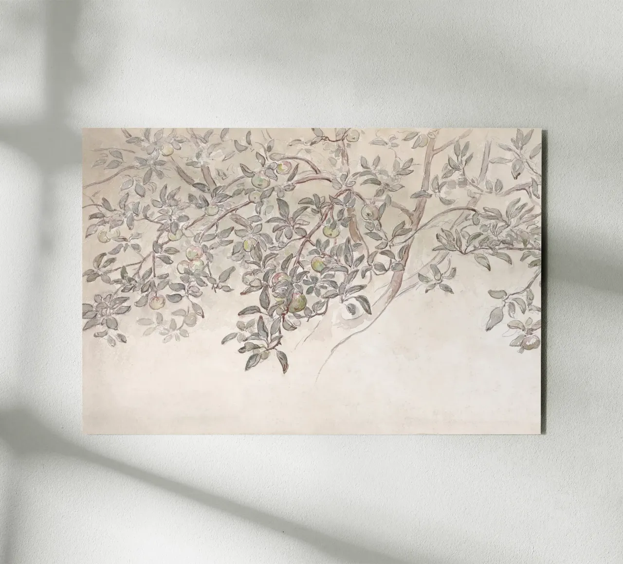Apple Tree Watercolor alluminio dibond da apoloprints