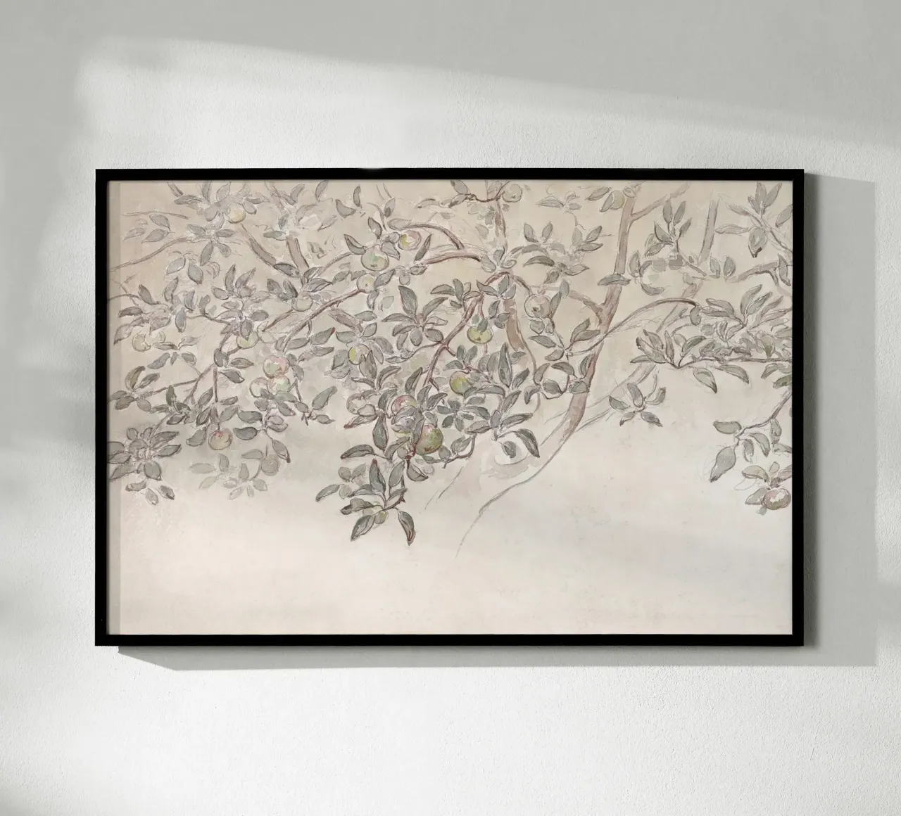 Apple Tree Watercolor carta hahnemühle da apoloprints