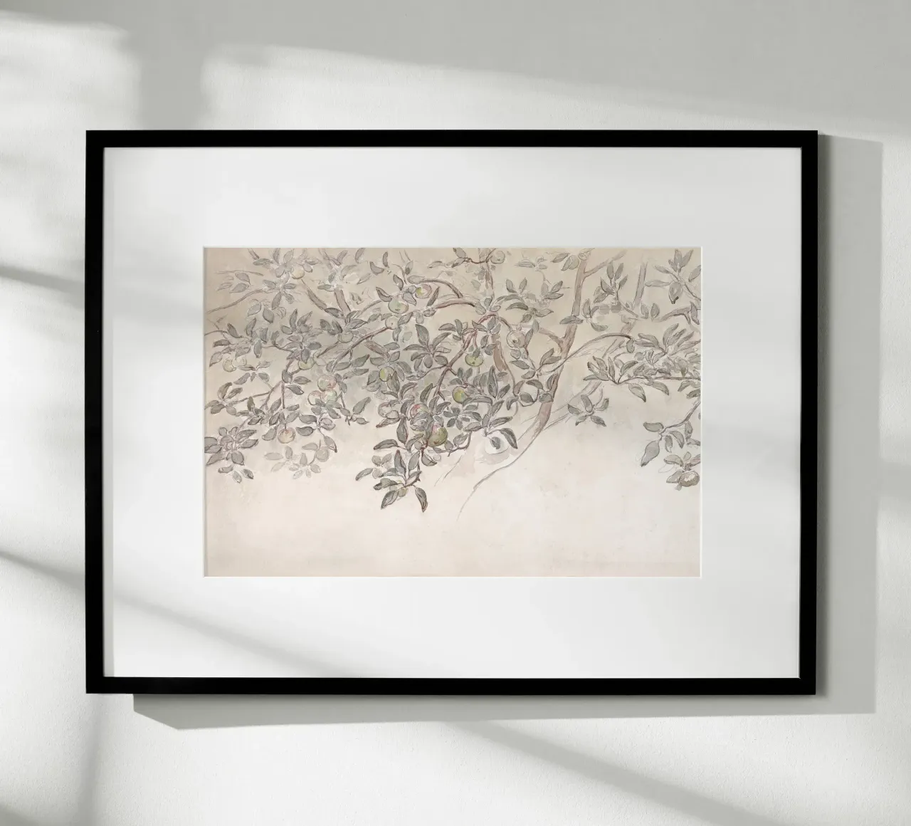 Apple Tree Watercolor carta hahnemühle da apoloprints