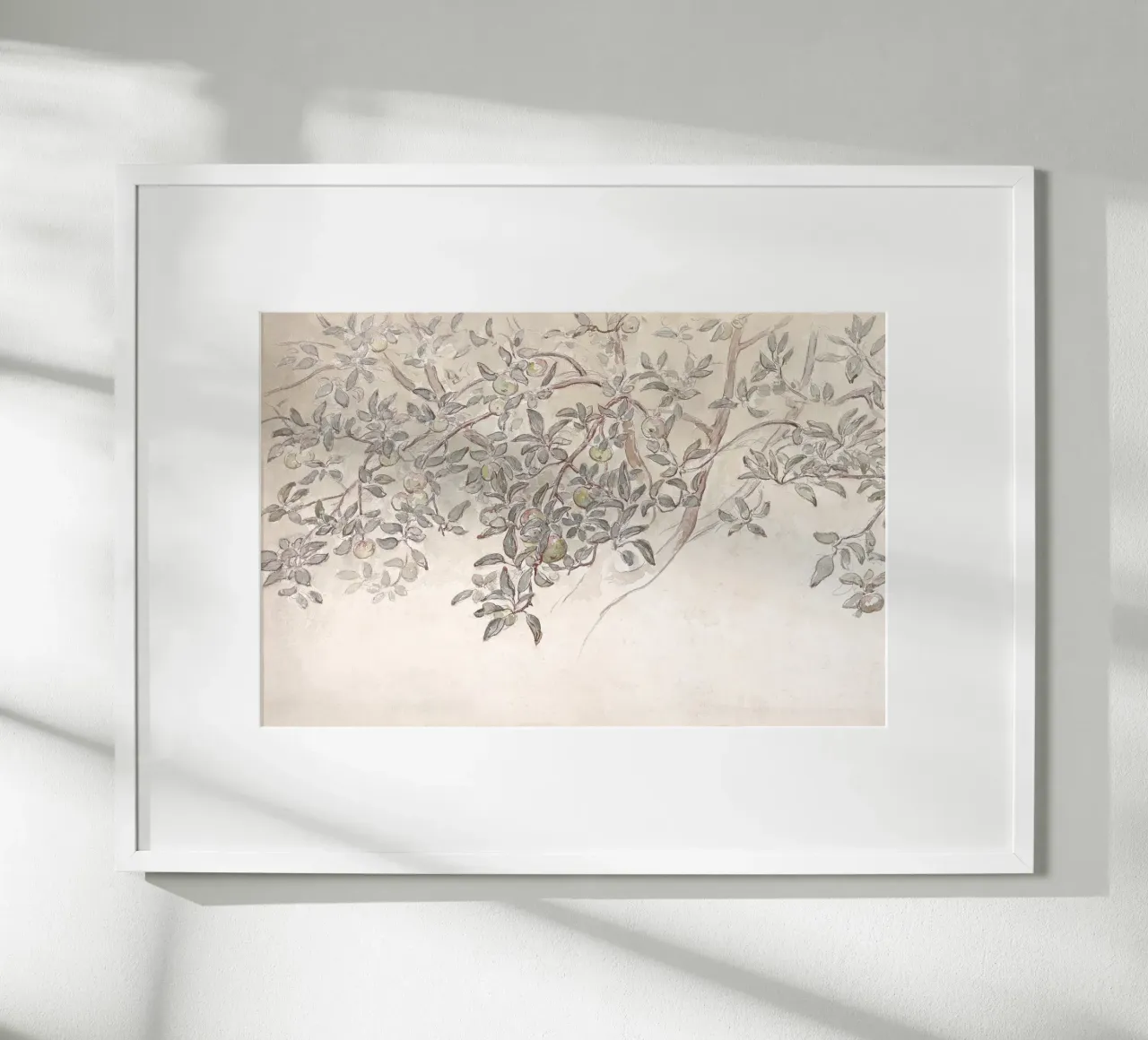 Apple Tree Watercolor carta hahnemühle da apoloprints