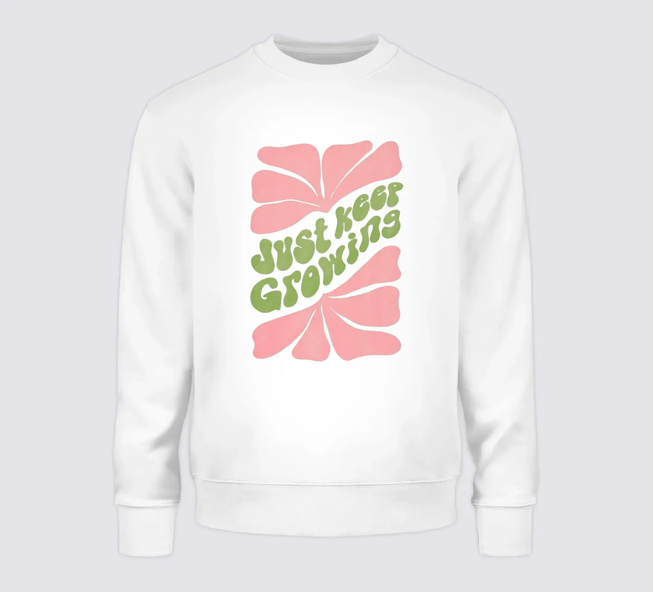 Retro Flower Power – Just Keep Growing Poster felpa da Studio Mooodz