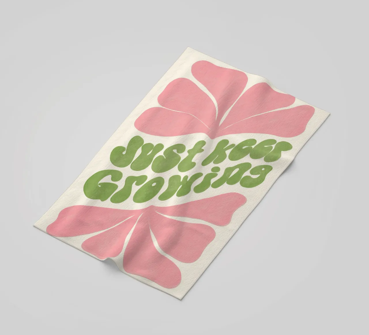 Retro Flower Power – Just Keep Growing Poster telo mare da Studio Mooodz