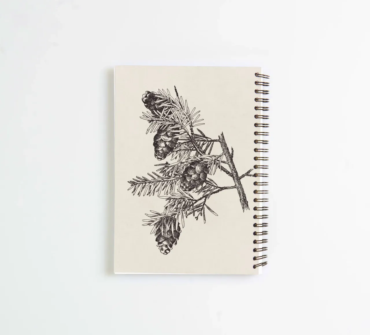 Hemlock Pinecone Sketch spiral notebook by apoloprints