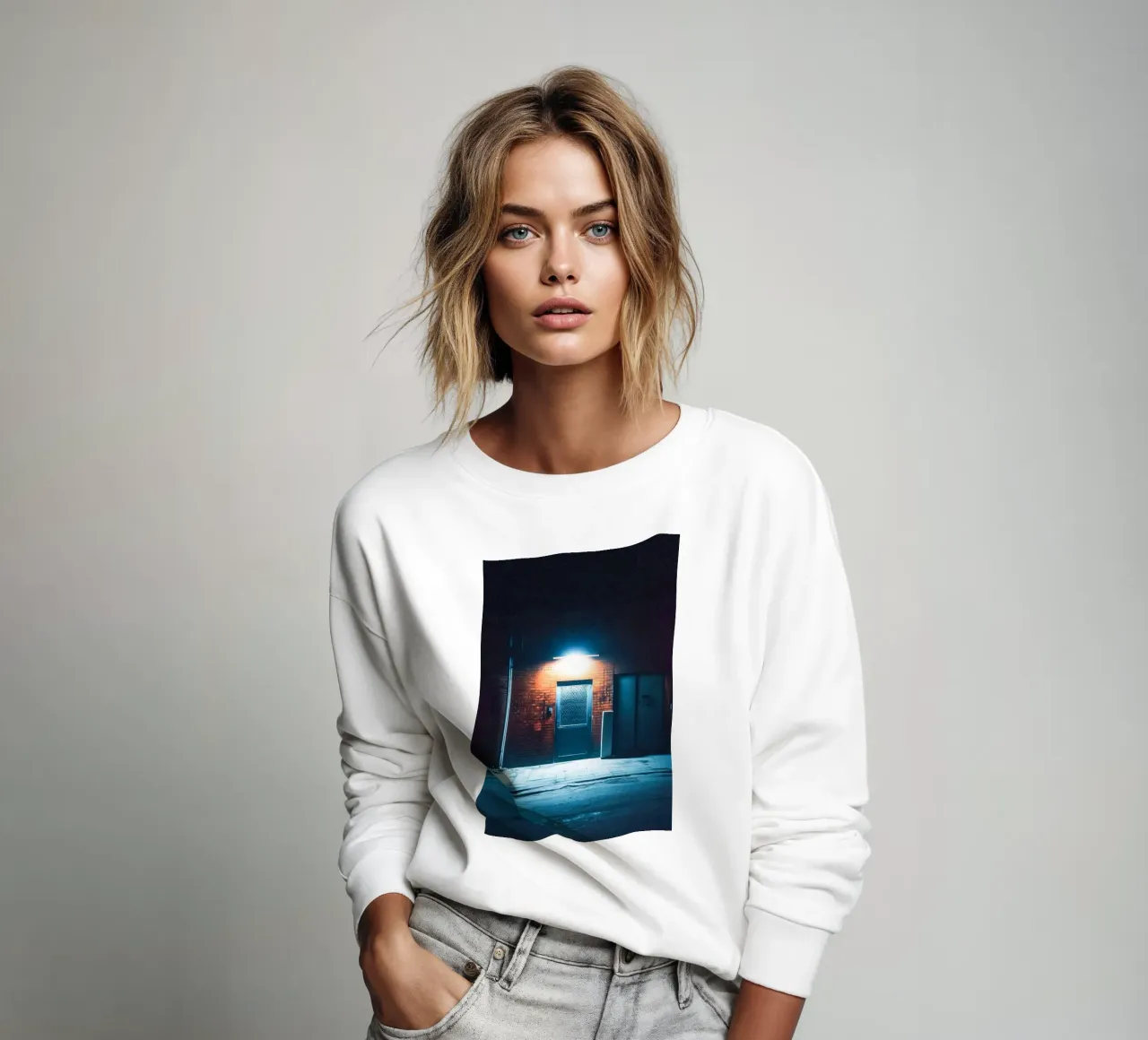 Illuminated Gate in Beijing: The Art of Simplicity sweatshirt by By Night