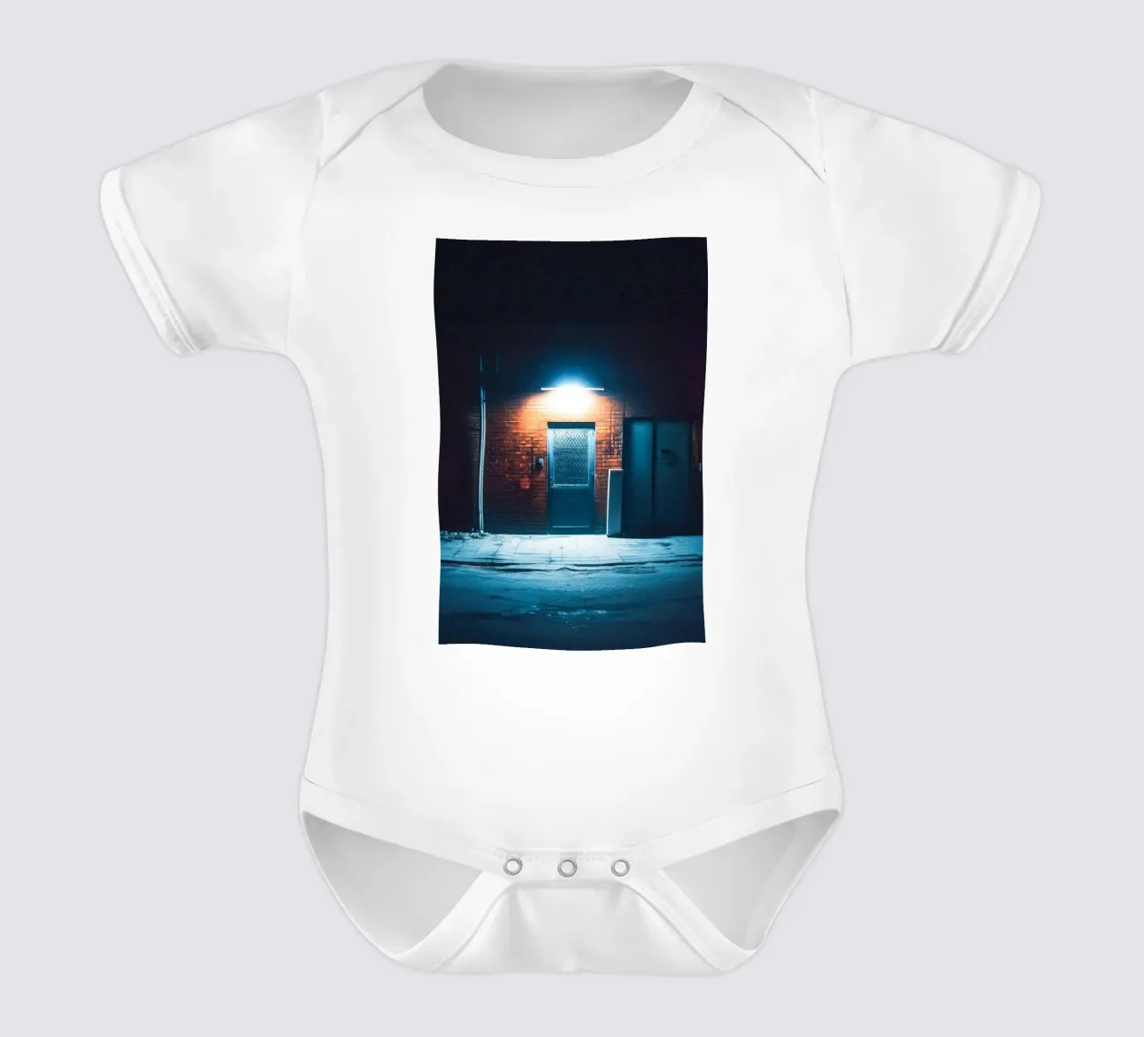 Illuminated Gate in Beijing: The Art of Simplicity short-sleeve baby romper by By Night