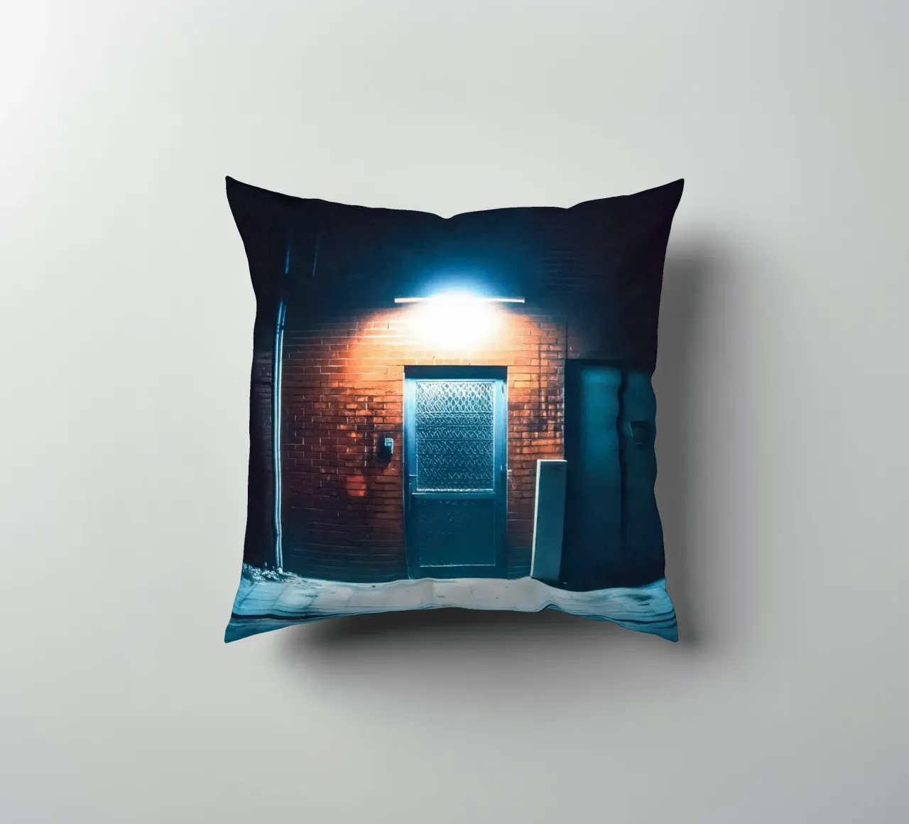 Illuminated Gate in Beijing: The Art of Simplicity decorative cushion by By Night