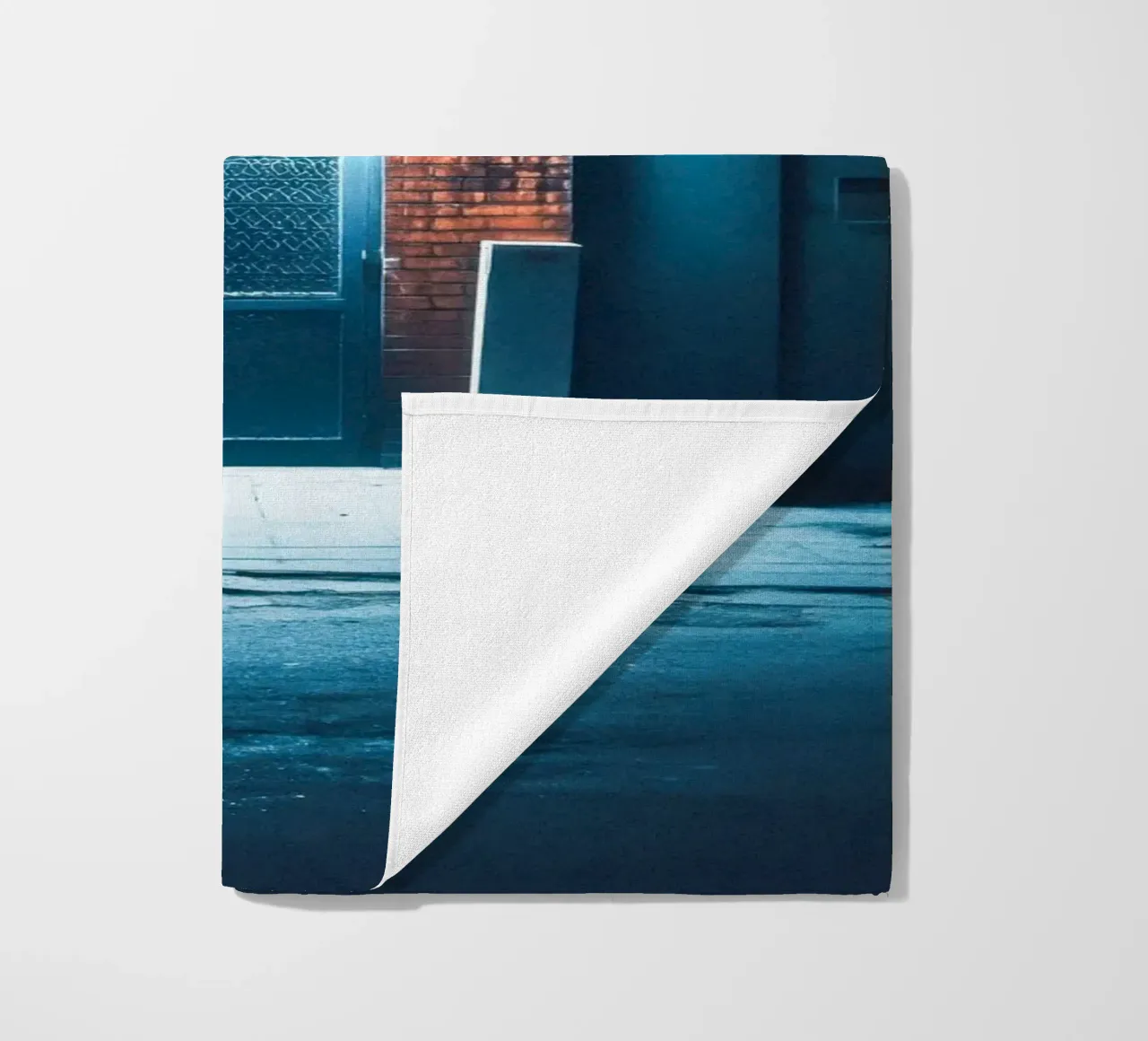 Illuminated Gate in Beijing: The Art of Simplicity beach towel by By Night