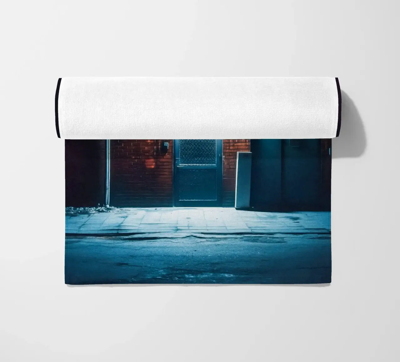 Illuminated Gate in Beijing: The Art of Simplicity beach towel by By Night