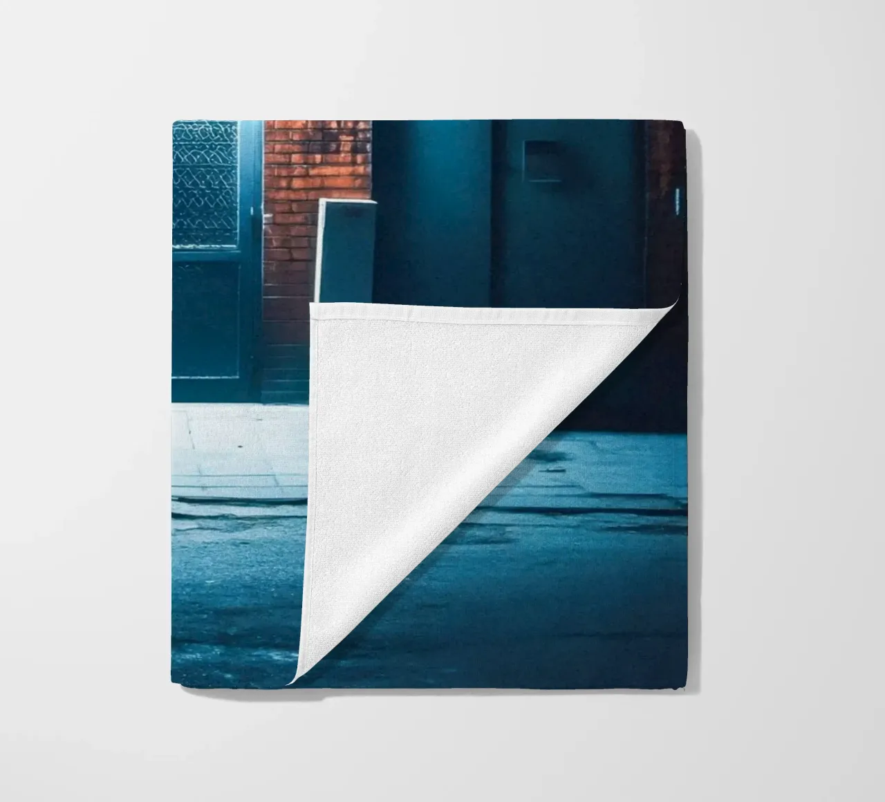 Illuminated Gate in Beijing: The Art of Simplicity beach towel by By Night