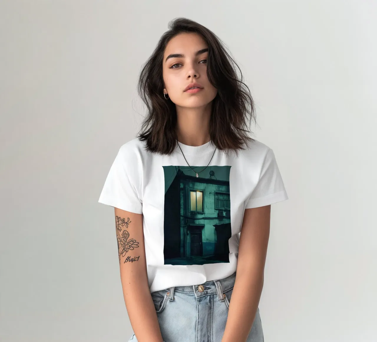Lone Window in Beijing: A Glimmer in the Darkness t-shirt by By Night