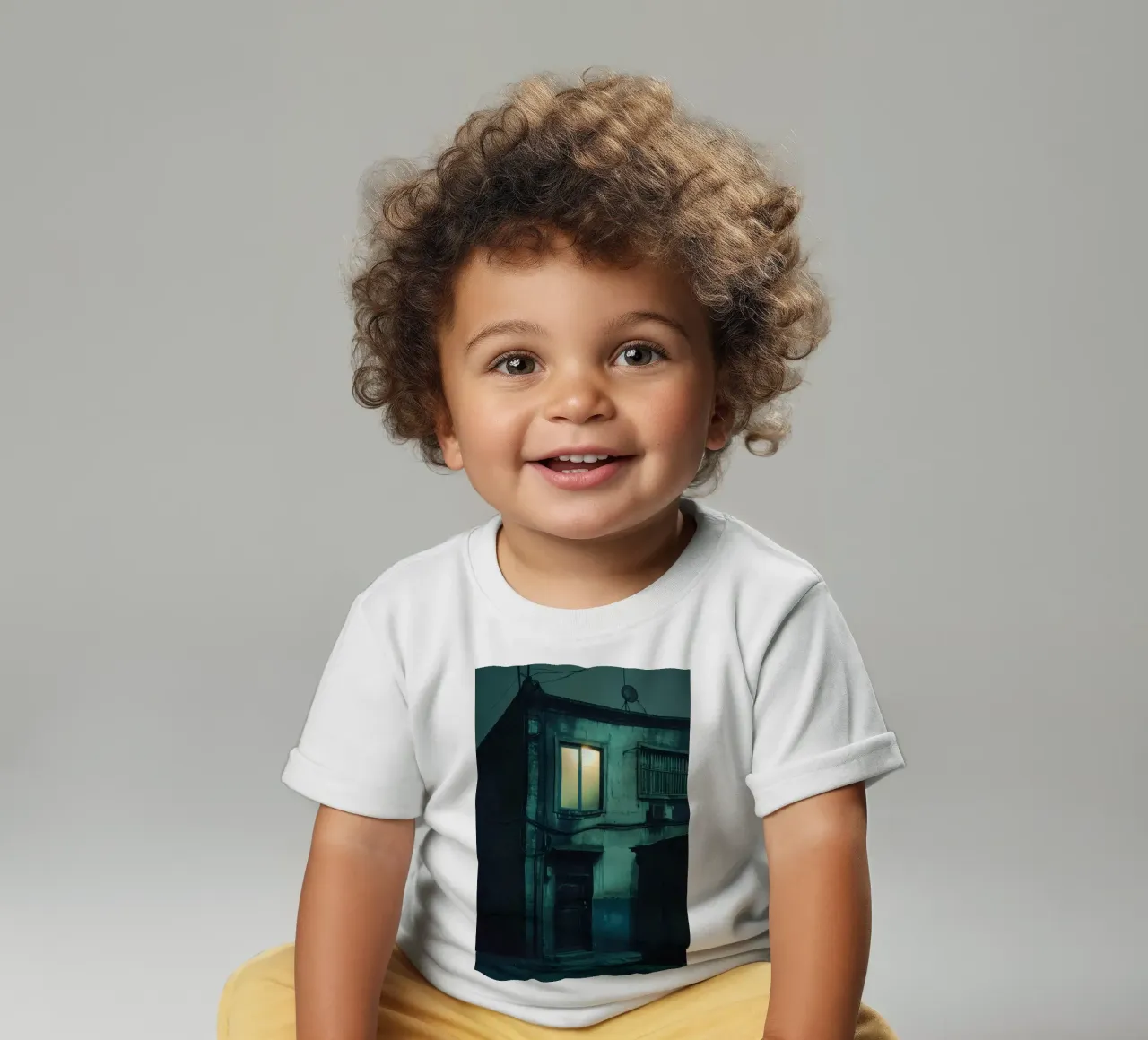 Fenêtre Solitaire à Pékin : Une Lueur dans l'Obscurité t-shirt pour bébé de By Night