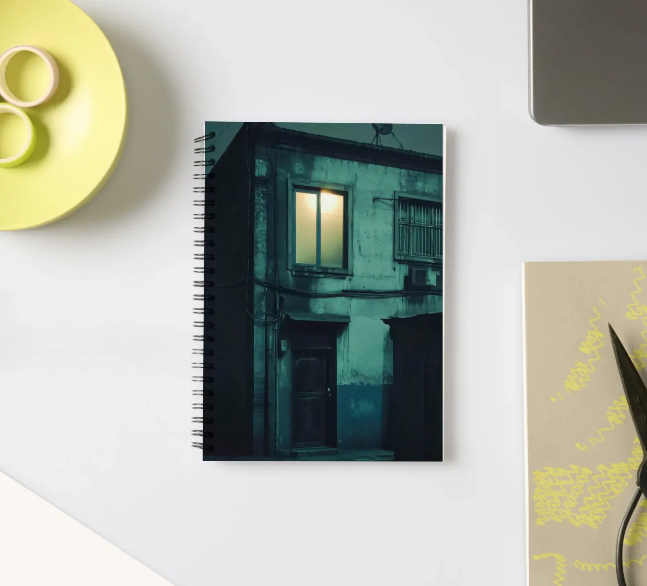 Lone Window in Beijing: A Glimmer in the Darkness spiral notebook by By Night