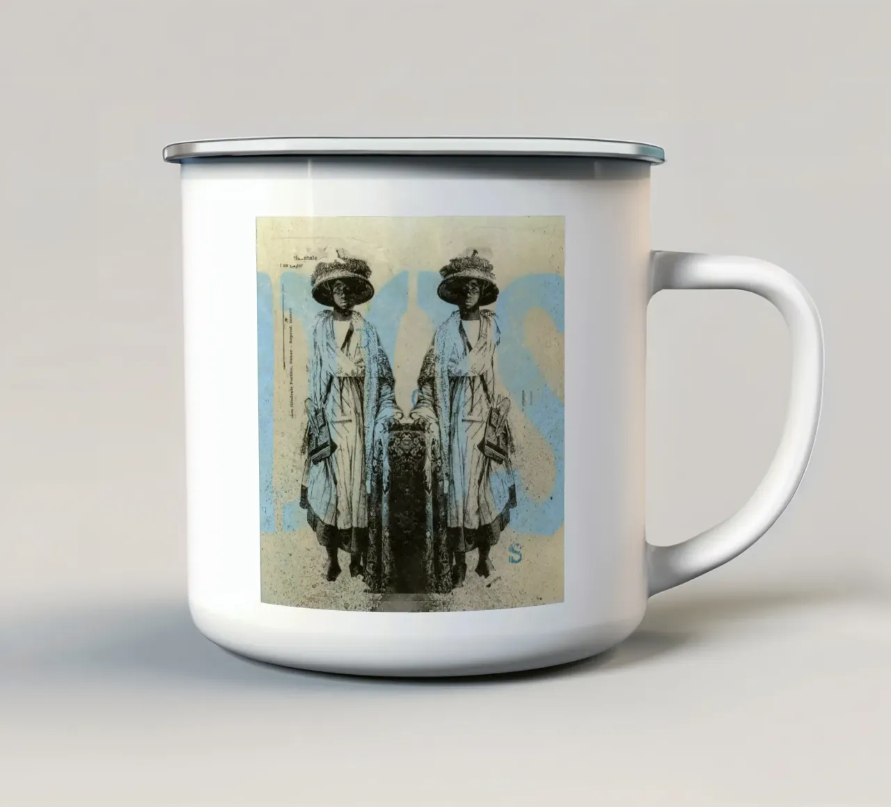 Dos taza de esmalte de Tameo
