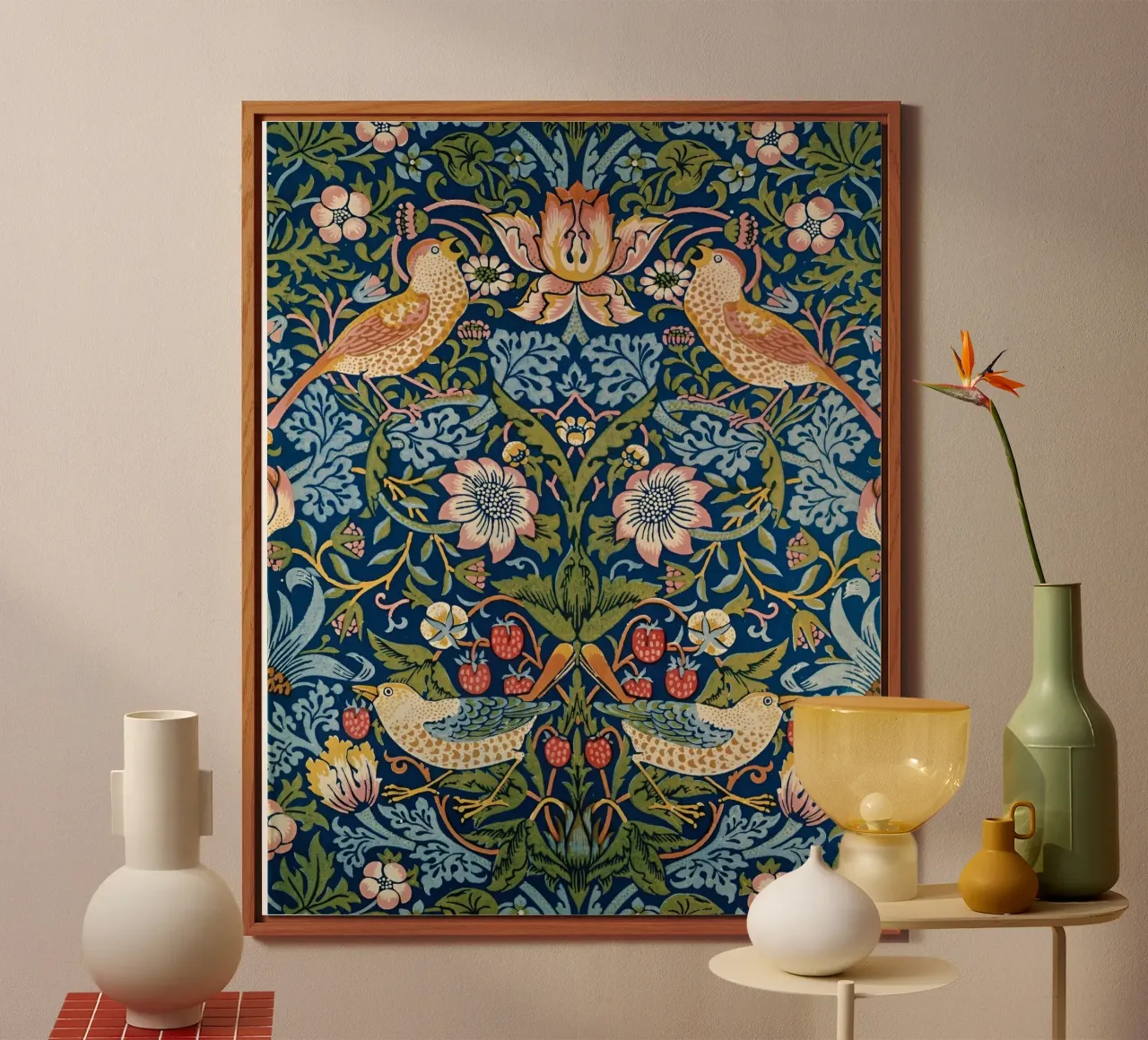 William Morris - Ladrón de fresas aluminio dibond de William Store