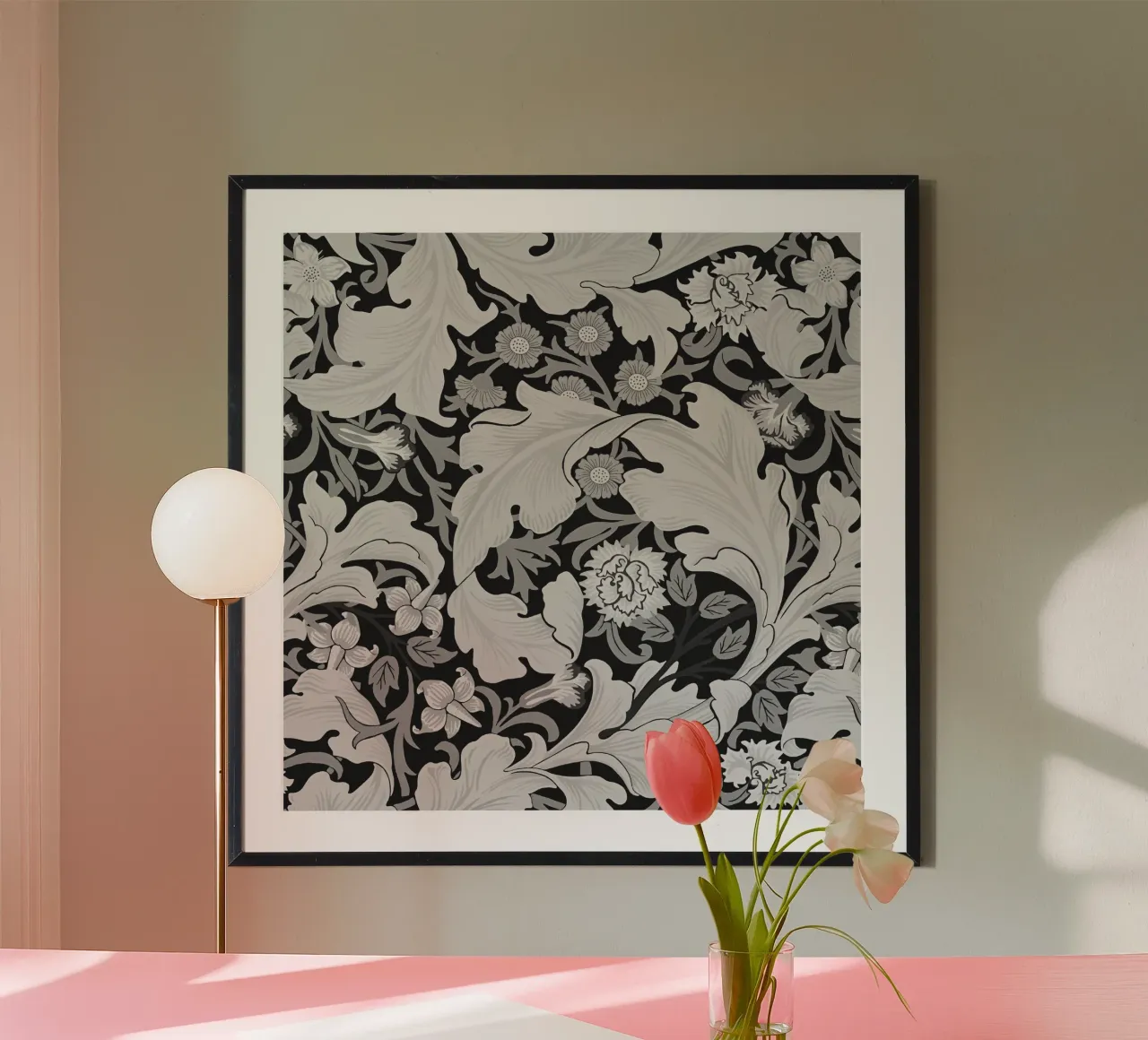 William Morris floreale poster con telaio in alluminio da William Store