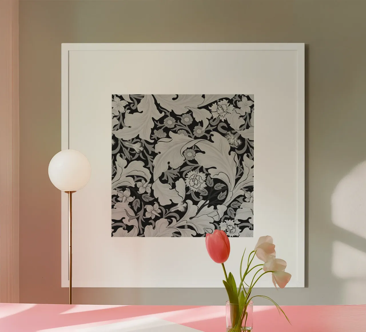 William Morris floreale poster con telaio in alluminio da William Store