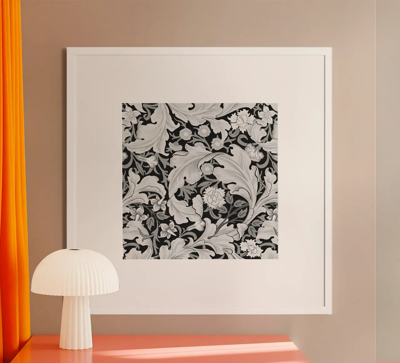William Morris - Floreale poster con telaio in legno da William Store