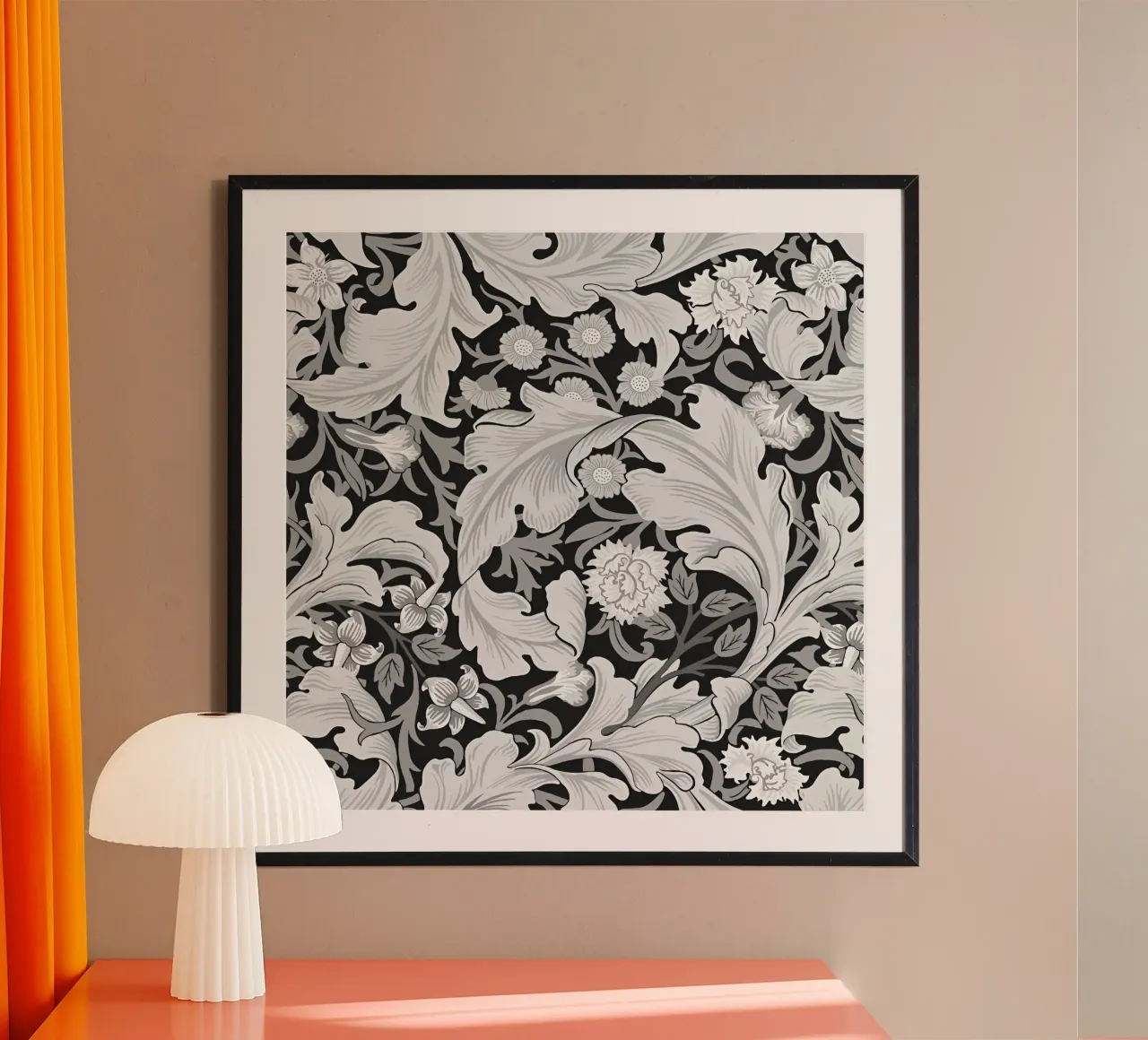 William Morris - Floreale poster con telaio in legno da William Store