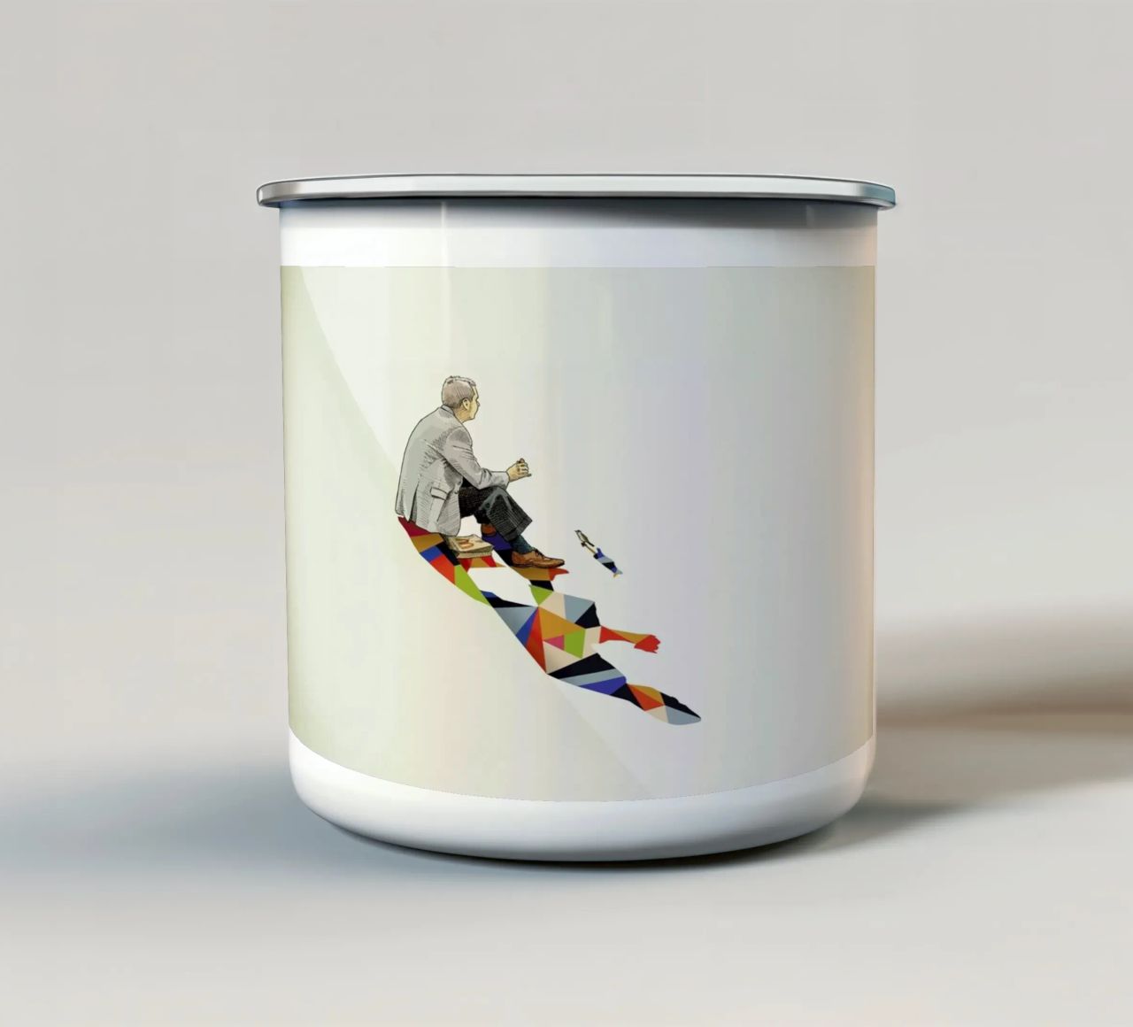 Walking Shadow - Lunch tazza in smalto da Jason Ratliff