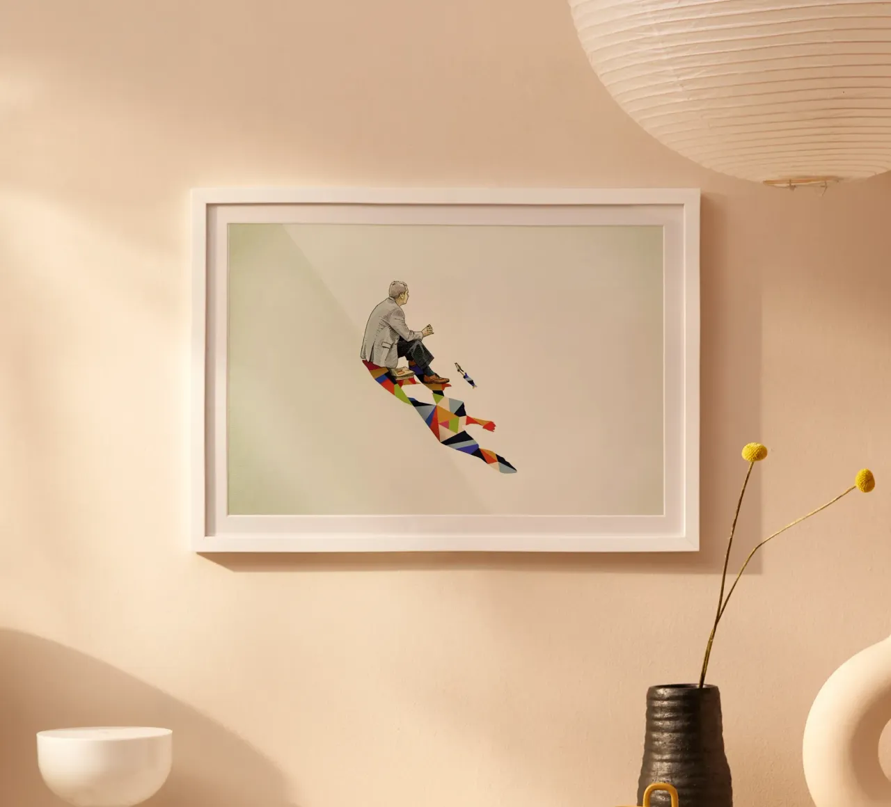 Walking Shadow - Lunch poster con telaio in plastica da Jason Ratliff
