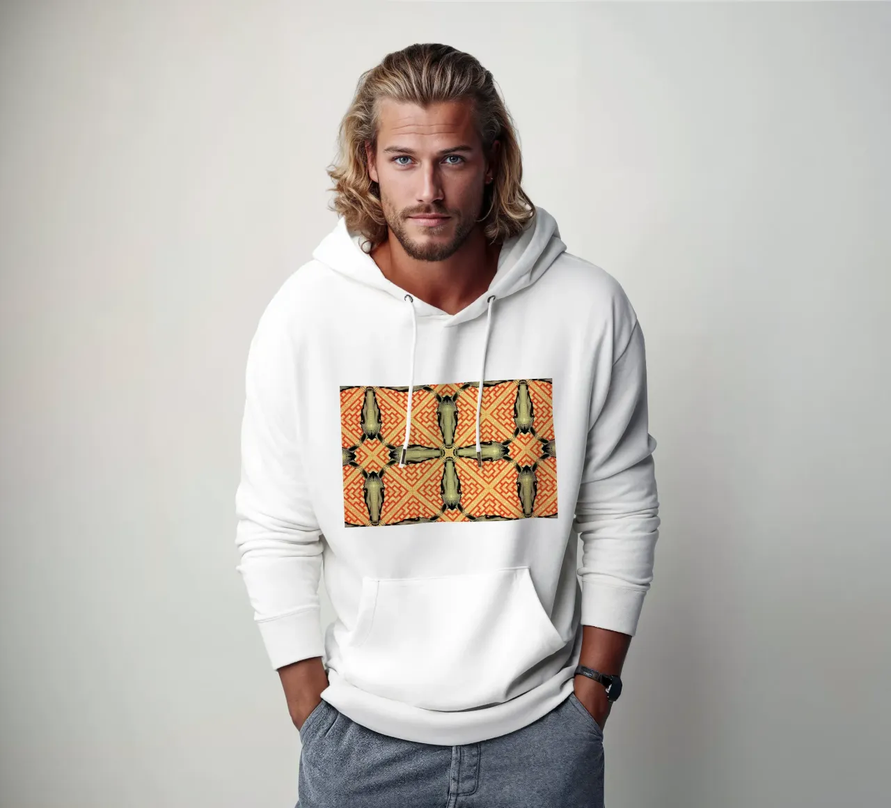 Horse Pattern felpa con cappuccio da Chobopop