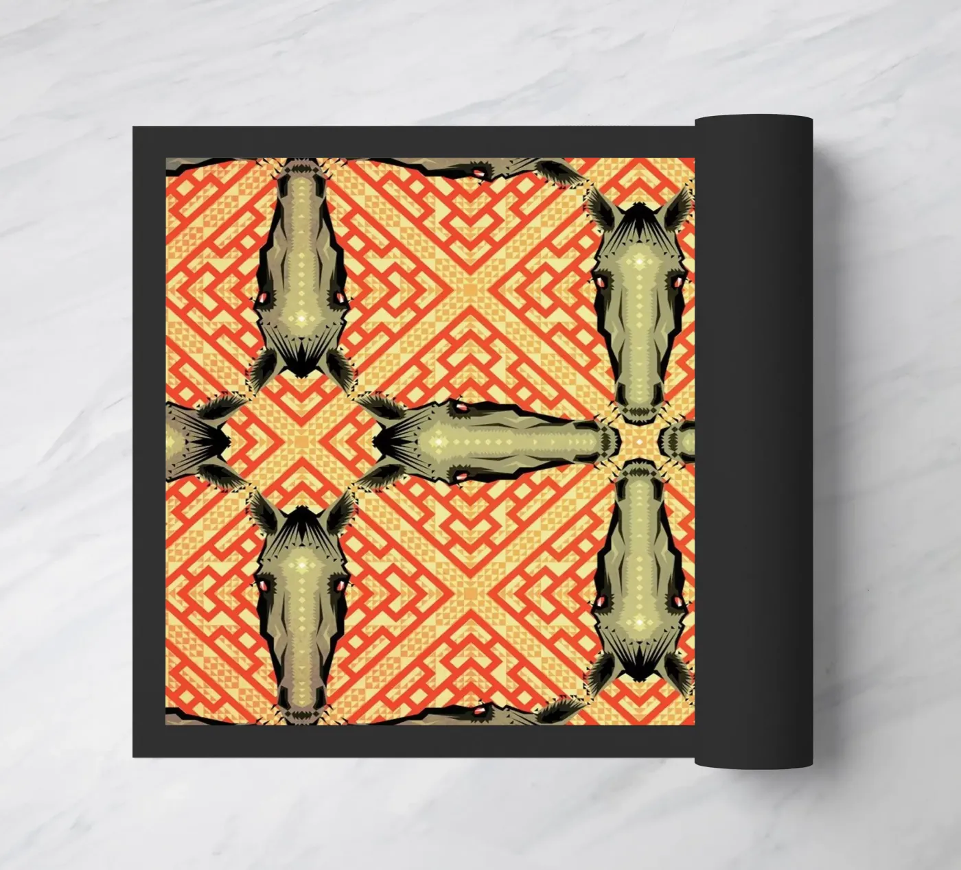 Horse Pattern deurmat van Chobopop