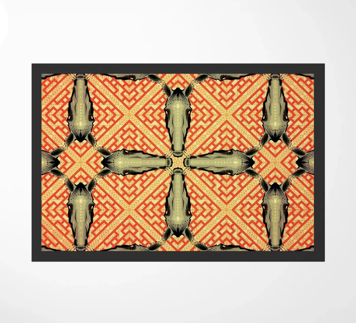 Horse Pattern deurmat van Chobopop