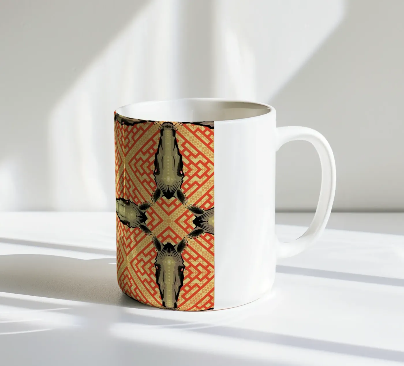 Horse Pattern keramische mok van Chobopop