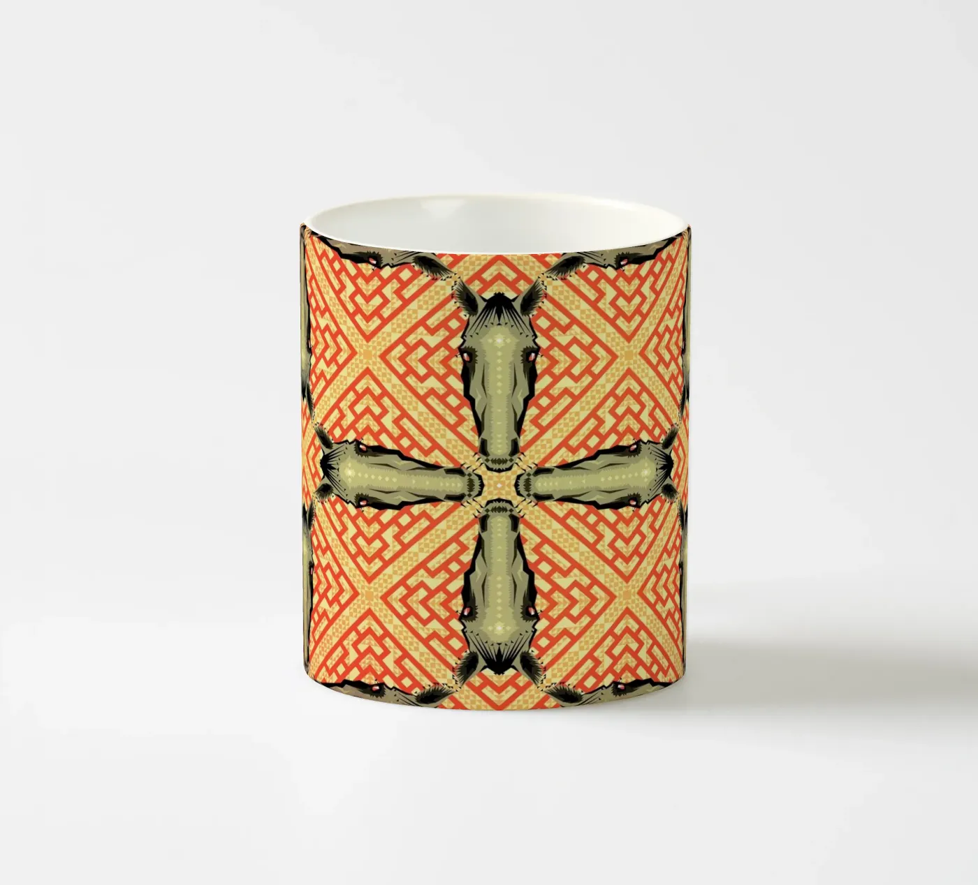 Horse Pattern ceramic mug by Chobopop