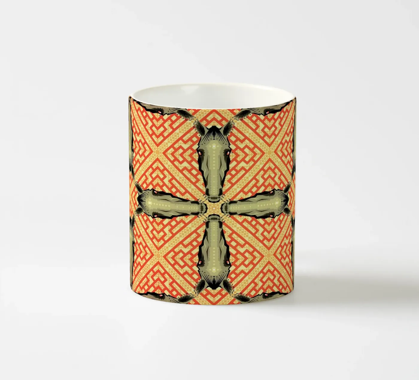 Horse Pattern keramische mok van Chobopop