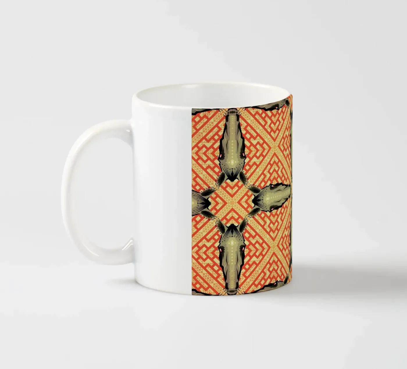 Horse Pattern ceramic mug by Chobopop