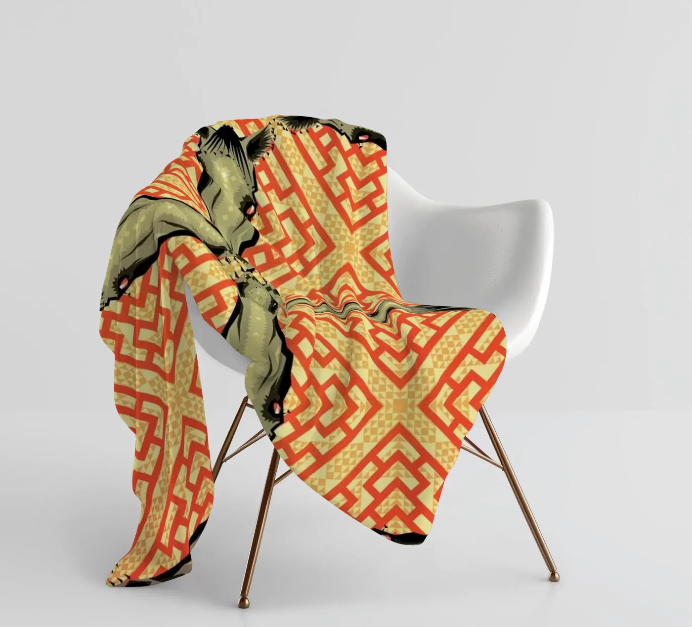 Horse Pattern Fleecedecke von Chobopop