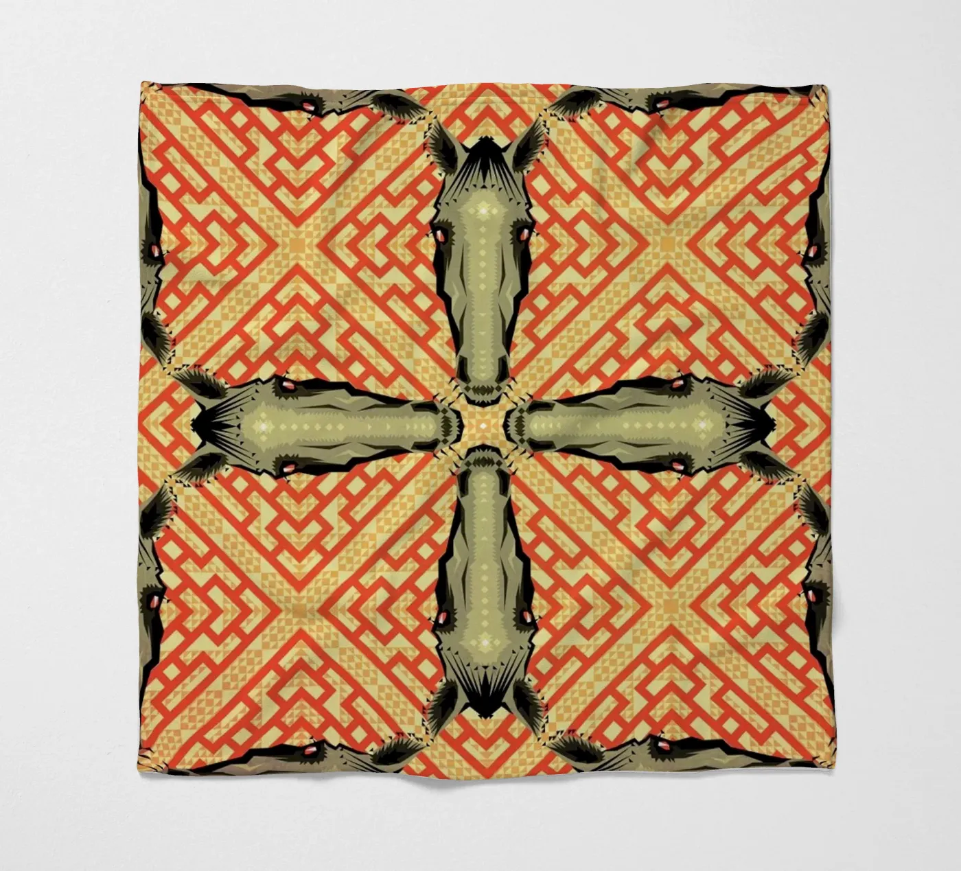 Horse Pattern Fleecedecke von Chobopop