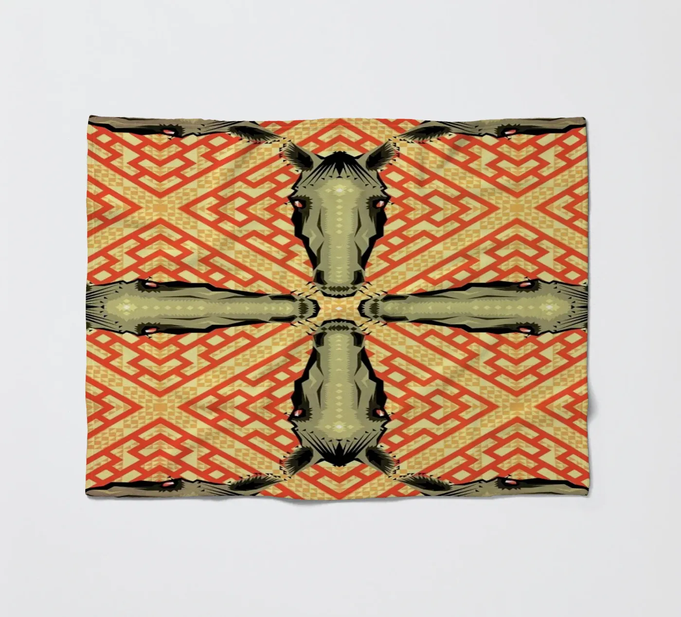 Horse Pattern Fleecedecke von Chobopop