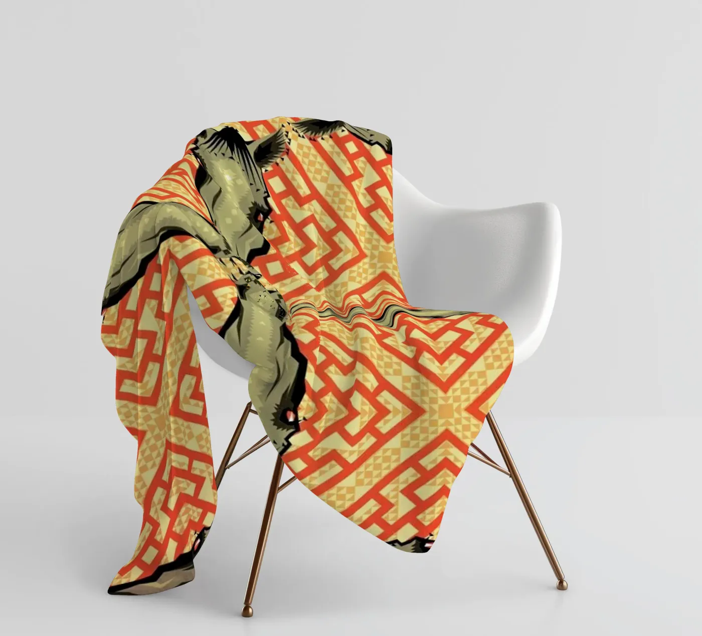 Horse Pattern Fleecedecke von Chobopop