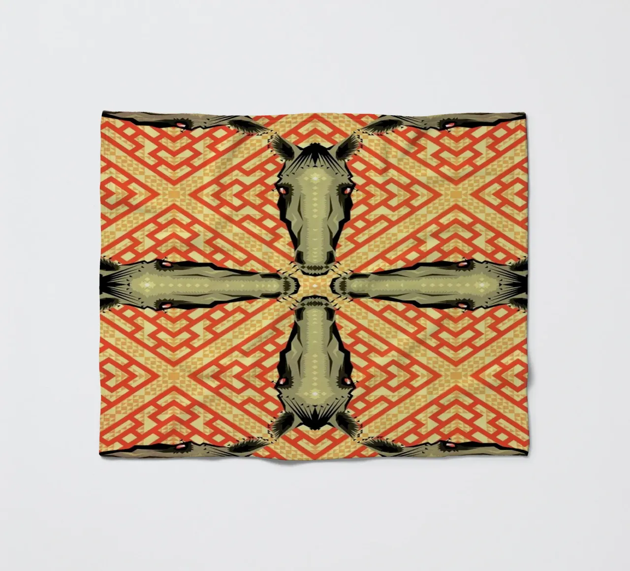 Horse Pattern fleecedeken van Chobopop