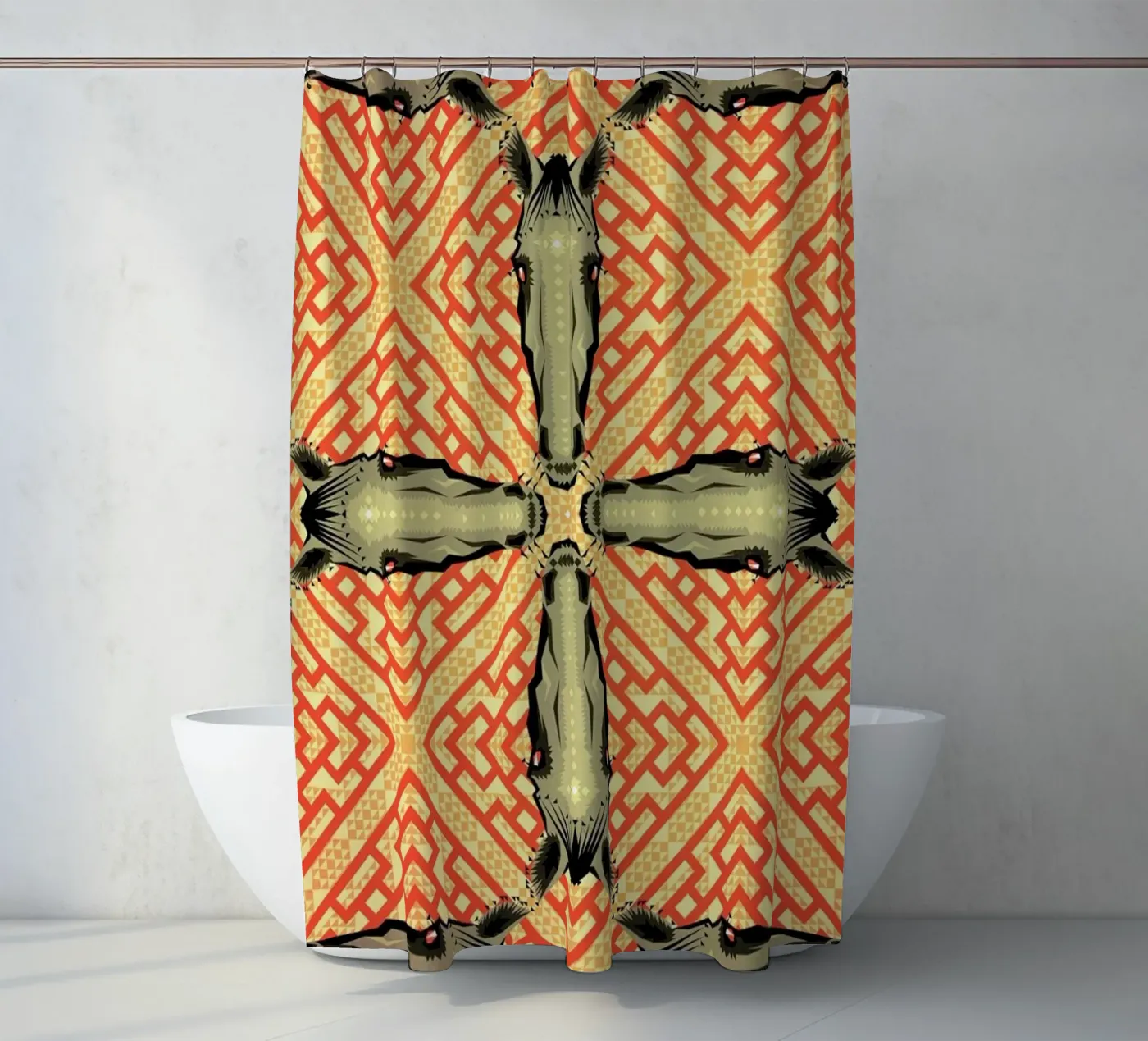 Horse Pattern Duschvorhang von Chobopop
