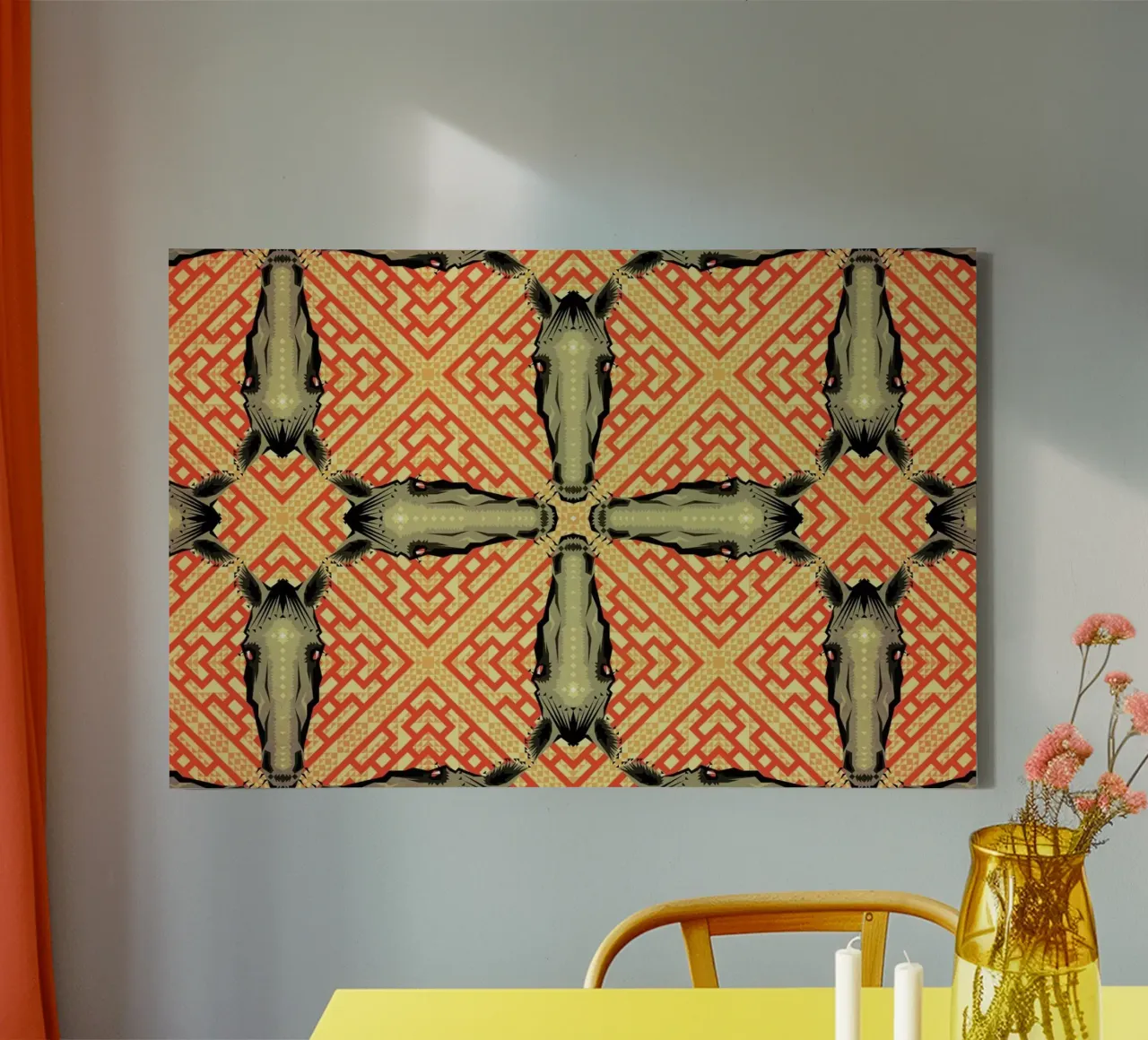 Horse Pattern canvas by Chobopop