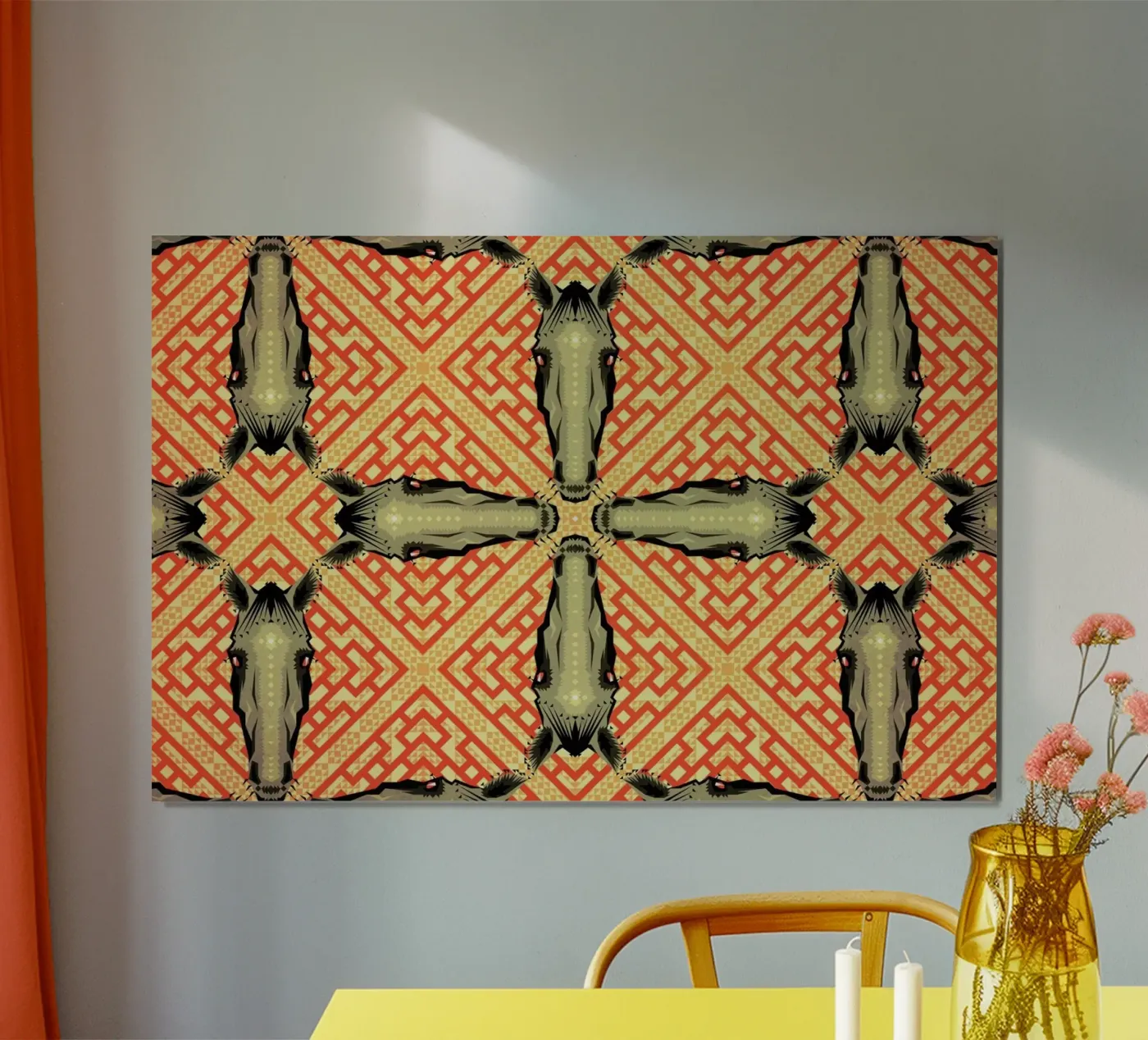 Horse Pattern poster van Chobopop