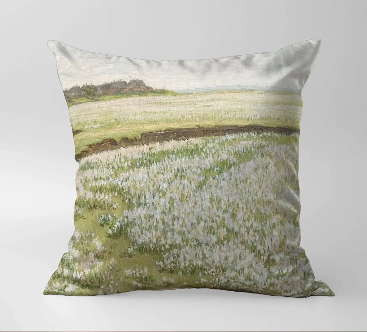 Spring Meadow Landscape cuscino da apoloprints